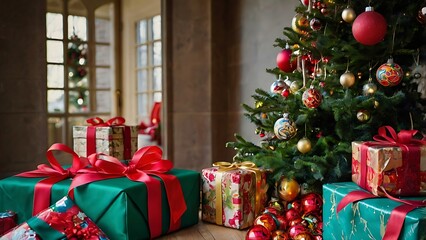 christmas tree with gifts