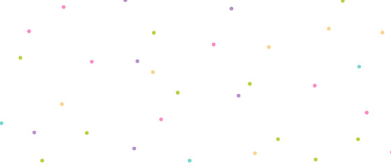 Abstract background with hand drawn colorful dots isolated on white background.	