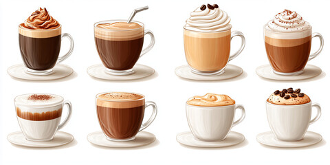 Gourmet Coffee Creations: A Visual Symphony of Frothy Lattes, Creamy Mochas, and Exquisite Espresso Delights