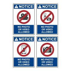 Flat symbol of no photography sign