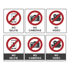 Flat symbol of no photography sign