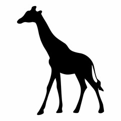 giraffe silhouette with long neck