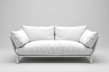 Modern White Sectional Sofa with Sleek Design
