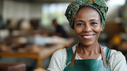 Crafting beauty with leather in a vibrant artisan workshop