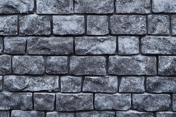 Fototapeta premium Dark Gray Rectangular Stone Wall Texture