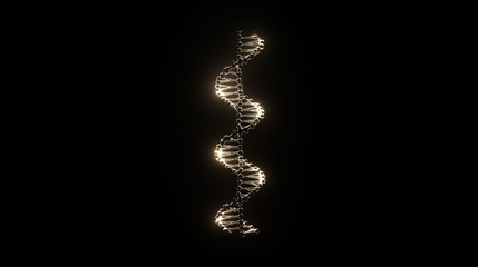 Obraz premium Soft Glow of DNA Helix in Nighttime Ambiance