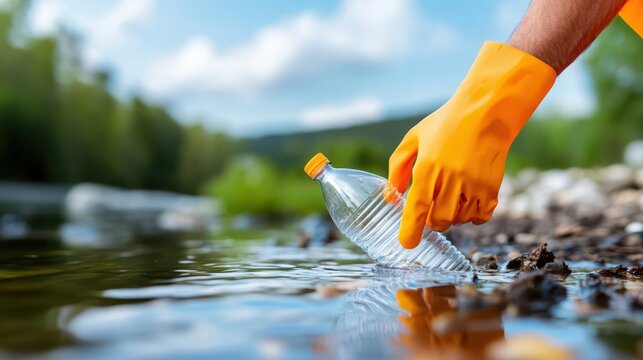Volunteers engage in river cleanup to combat plastic pollution
