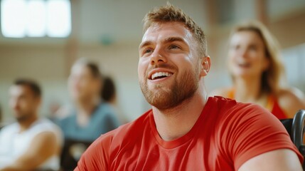 Wheelchair basketball player triumphs with inspiring goal in warm gym