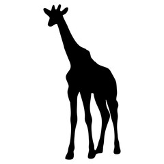 giraffe silhouette with long neck