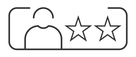 Customer review user feedback icon.