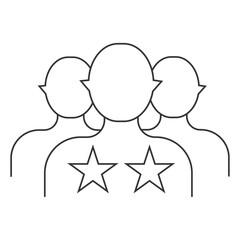 Customer review user feedback icon.