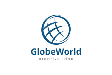 Creative Globe Concept Logo Design Template