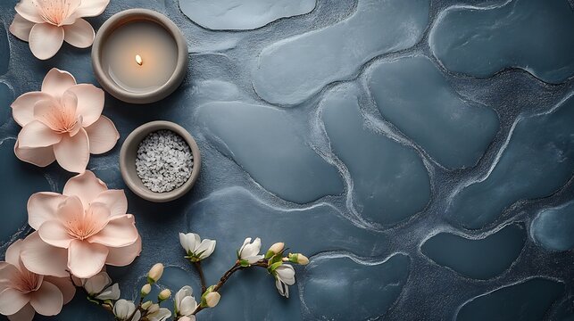 Sleek flyer mockup for a spa and wellness retreat with soothing colors and minimalist design isolated on a transparent background