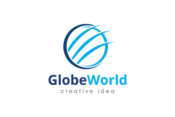 Creative Globe Concept Logo Design Template