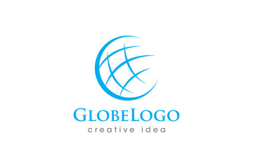 Creative Globe Concept Logo Design Template