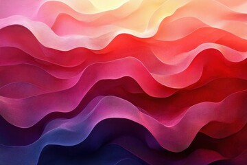 Obraz premium Vibrant Abstract Art Featuring Undulating Waves of Rich Red and Purple Textures with a Warm Gradient and Artistic Patterns