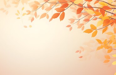 Fototapeta premium Autumn background with falling leaves. Autumn leaves brown background 