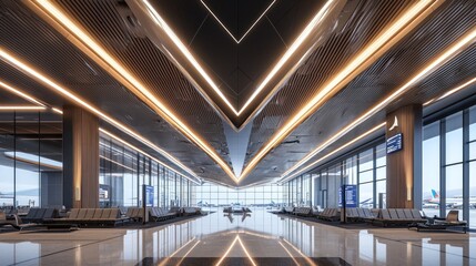 Modern Airport Terminal Interior Design: Sleek Architecture and Luxurious Ambiance