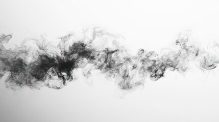 Fototapeta premium black smoke on white background