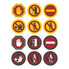 No entry allowed, flat logo