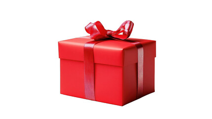 Obraz premium A red box with a red bow on top