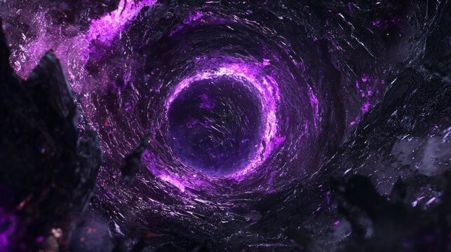 Purple Vortex: A Journey Through the Cosmic Abyss