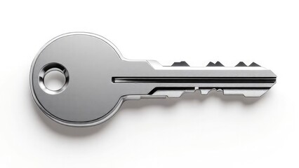 Modern key isolated on white background