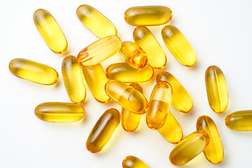 Oil filled capsules, softgel of food supplements, fish oil, omega 3, vitamin D3, vitamin E