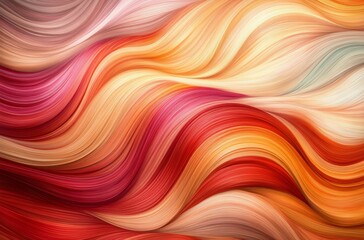 Abstract wavy lines, colorful flowing ribbons, vibrant background