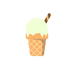 Ice Cream with Waffle Cone