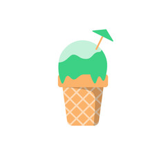 Ice Cream with Waffle Cone