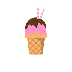 Ice Cream with Waffle Cone