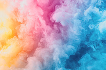 Fototapeta premium Colorful smoke background with vibrant hues swirling in an abstract pattern for creative design projects