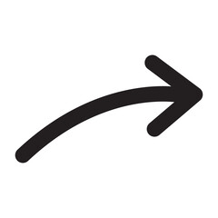 Arrow bent curve icon