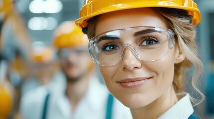 Training session for industrial workers in a mechanical engineering workshop