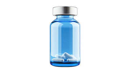 A small white pill bottle with a white lid