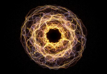 Abstract Representation of Quantum Fluctuations Using Vibrant Digital Artwork