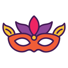 Decorative mask carnival icon