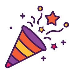 Party popper carnival icon