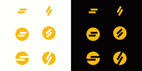 logo design vector abstract template illustration modern symbol simple logo icon initials energy