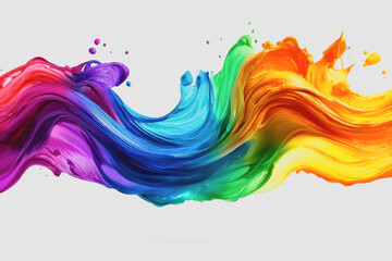 Colorful rainbow paint swirl creating a vibrant abstract background for artistic projects and designs