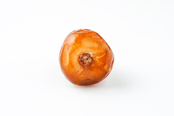 Dates fruit sukari or kurma sukari, isolated on white background