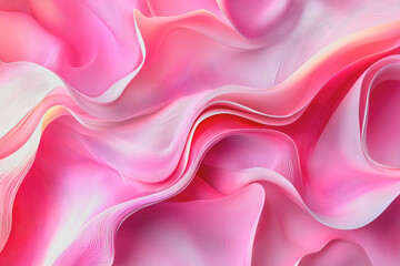 Fototapeta premium Pink abstract background featuring wavy lines and smooth curves for design and creative projects