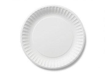 Paper plate isolated on transparent white background
