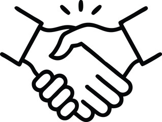 A Successful Business Collaboration Thin Line Icon represents effective teamwork, strategic partnerships, and professional cooperation. It can feature different styles, such as handshake, group discus