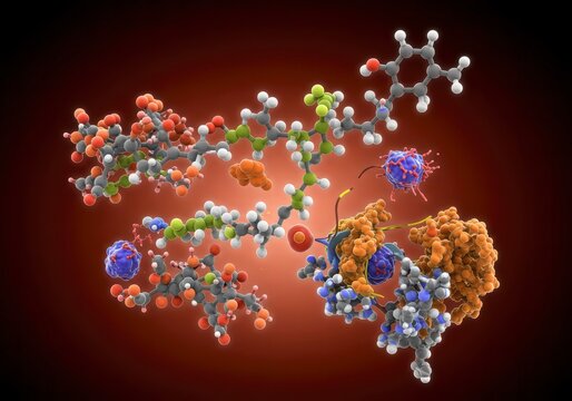Artistic Representation of Dupilumab Anti-Inflammatory Medication