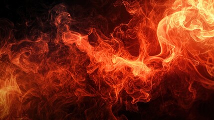 Fototapeta premium Fiery Abstract Smoke Swirls: A Blazing Inferno Artwork