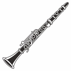 Clarinet  silhouette vector illustration