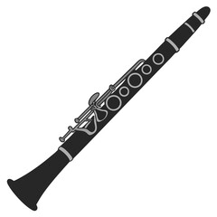 Clarinet  silhouette vector illustration