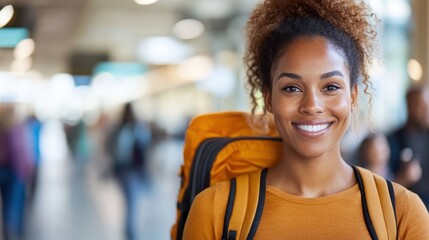 Waiting at the bus stop, a young woman checks her smartphone for updates